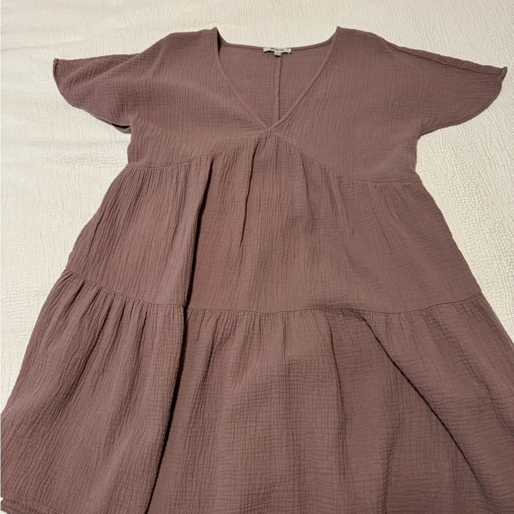 Madewell Dusty Rose Textured dress - Picture 1 of 3